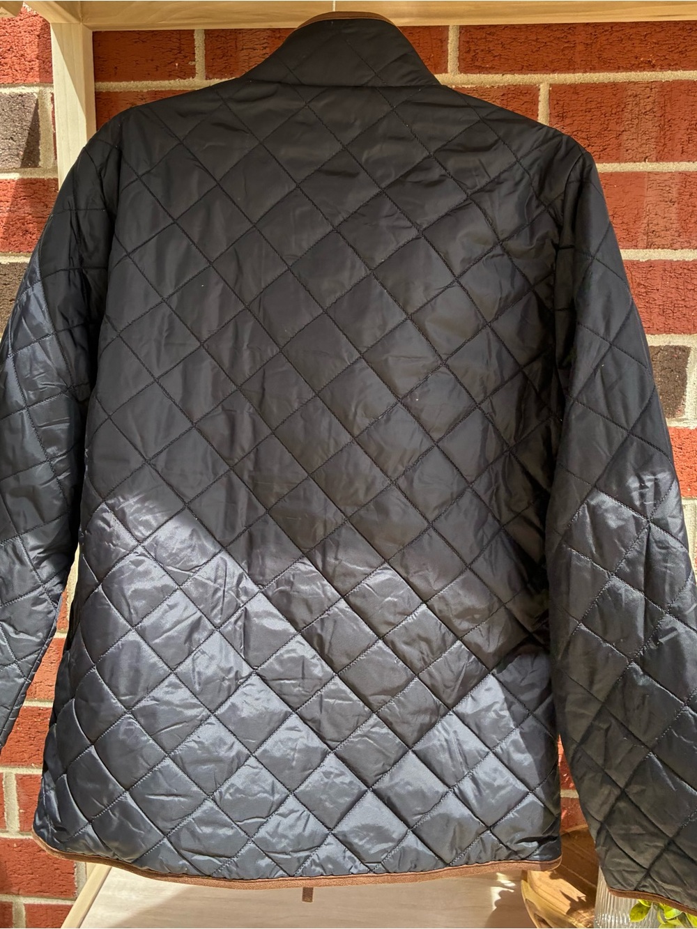 Scott Barber Quilted Full Zip Insulated Coat Men's Med Black NWT Puffer Preppy - Picture 2 of 7